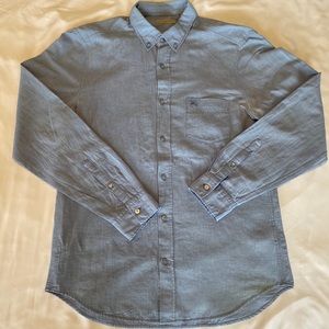 Blue Burberry Brit Button Down